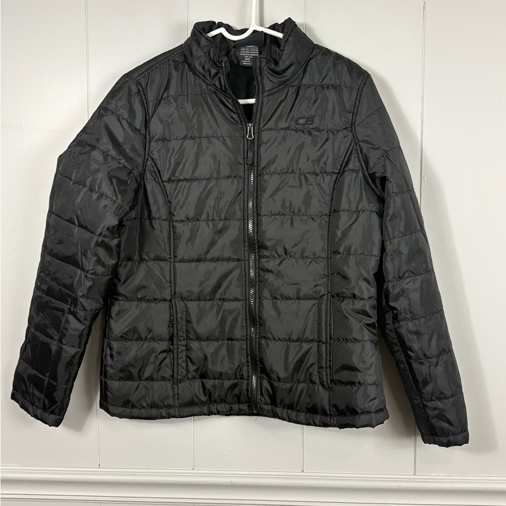 CB Sports Men’s Black Winter Outdoor Puffer Jacket Large Full Zip Coat